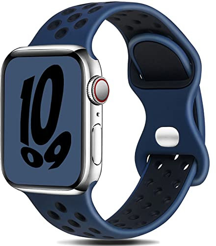 Gulemfy Correa Compatible con Apple Watch Correa - Band 42mm 44mm 45mm 46mm 49mm 38mm 40mm 41mm, Deportiva Correa Transpirable Silicona Pulsera para iWatch Series Ultra 10 9 8 7 6 5 4 3 2 1 SE