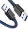 ANDTOBO Macho USB 3.0 Cable-2M, [5Gbps] Cable USB 3.0 Macho a Macho, USB a Cable Macho Doble, Para Pc, Disco Duro, Ordenador, DVD, Cámara, Macbook, reproductor de Blu-Ray, Tablet. Azul