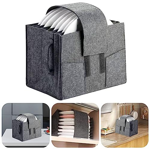 Support d'assiette de caravane, placard de cuisine pour 8 assiettes, rangement de vaisselle de camping, support d'assiette de camping, solutions de rangement pour camping-car, bateau (gris)