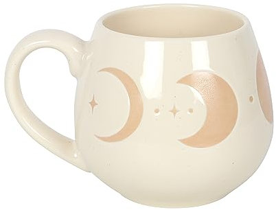 Something Different Wholesale Tasse arrondie magique Phase de lune – Vase à boire céleste pour des vibrations positives et des matins rafraîchissants – Tasse discrète sur le thème lunaire