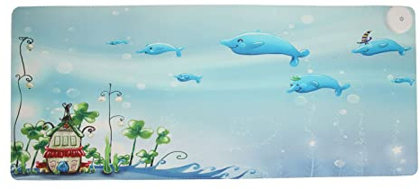 Airshi Tapis de Souris d'ordinateur Chauffant, Tapis de Bureau Chauffant Multifonction en Simili Cuir 100‑250V Chauffage Rapide pour Le Bureau (Prise UE 220‑240V)