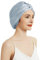 SILKTALE Silk Bonnet Hair Wrap for Sleeping,Pure Mulberry Silk Sleep Bonnet Night Cap for Women/Men,Double Layer 19 Momme Grade 6a 100% Natural Silk Head Turban for Curly Hair, Blue