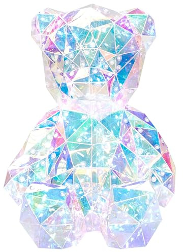 LED Dekorationen schillernde Teddybären holographisch RGB USB mehrfarbig
