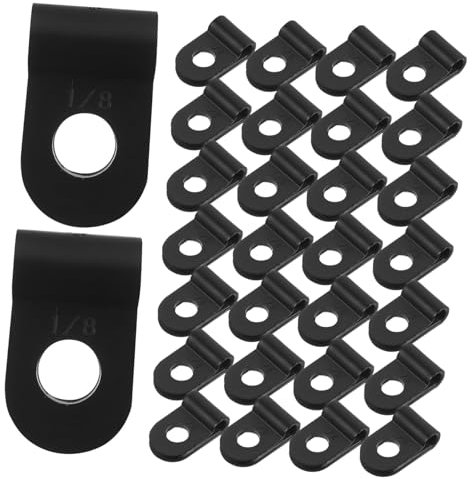 Uonlytech 100 Clip Portacavi Per Cavi Da 1/8 Di Pollice Di in Pvc Organizer Nero