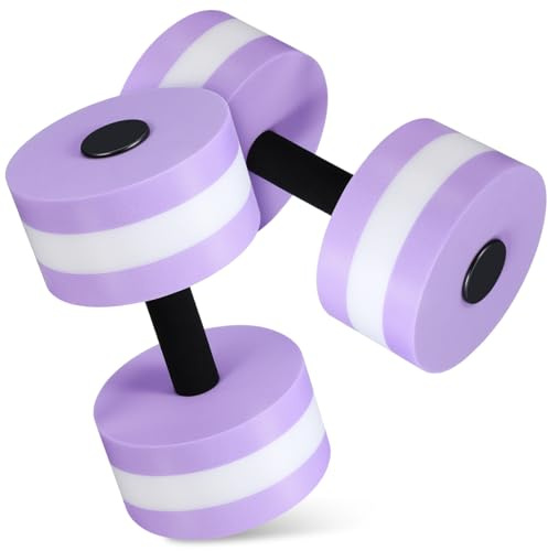 Yardwe Haltères Aquatiques EVA, Lot de 2, pour Fitness Piscine | Prise confortable, Pour aquagym, renforcement musculaire, exercices en piscine et entraînement