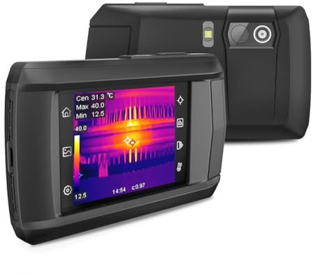 HP96 Caméra d'imagerie thermique, écran tactile 3,5 avec caméra visuelle, super résolution 240 x 240, détection de scène intelligente, résolution IR 96 x 96, enregistrement vidéo 25 Hz, -15,6 °C à