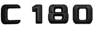 INPETS Mattschwarz C 180 Kofferraum-hintere Buchstaben, Wörter, Zahlen, Abzeichen, Emblem, Aufkleber, kompatibel mit Mercedes Benz C-Klasse C180