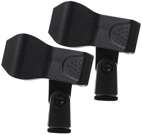ifundom 2stücke Mikrofonklemme Langlebiger Mikrofonclip Universeller Mikrofonständer Mikrofonhalter Für Zuhause Tragbarer Mikrofonständer Mikrofonzubehör Rutschfeste Innenkonstruktion Pass