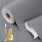Drawer Liners Drawer Organisers Kitchen Cupboard Liner 30x300cm Grey Shelf Liner Non Adhesive Fridge Liners Non Slip Cabinet Liner for Shelves Bedroom Cupboard Protector with Knife and Tape Measure