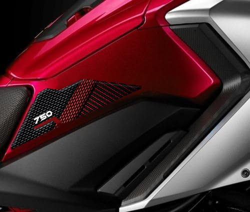 ADESIVO RESINATO EFFETTO 3D, PER MOTO COMPATIBILE CON HONDA NC 750X ROSSO (PROTEZIONI LATERALI)