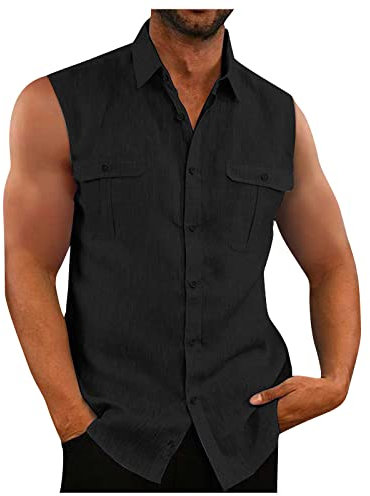 Debardeur Homme, Debardeur Homme Sport Tank Top Debardeur Homme Musculation Marcel Homme Coton Maillot De Foot Homme Débardeur Homme Coton Marcel Blanc Homme Marine Nationale (A04,XL)