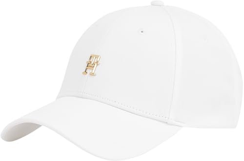 Tommy Hilfiger Damen Cap Elevated Chic aus Baumwolle, Weiß (Optic White), Einheitsgröße