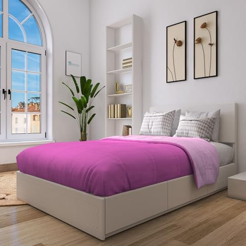 ROANHOME Trapunta Invernale in Microfibra Morbida e Calda | Made in Italy | Lavabile in Lavatrice | Ipoallergenica e traspirante (Rosa Antico/Rosa Confetto, Una piazza e mezza | 260 x 220 cm)