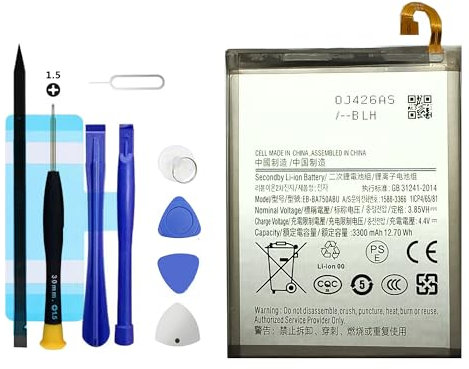 Vvuilsty EB-BA750ABU Batterie de rechange pour Galaxy A10 SM-A105M SM-A105M/DS Batterie rechargeable 0 cycle compatible avec Samsung Galaxy A10 SM-A105M SM-A105M/DS avec kits d'outils de réparation