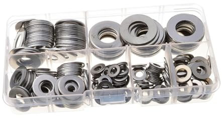 GETAJGHSD Edelstahl Flachscheiben 270 Stück Unterlegscheiben Schrauben Set Metallscheibe Flachdichtung