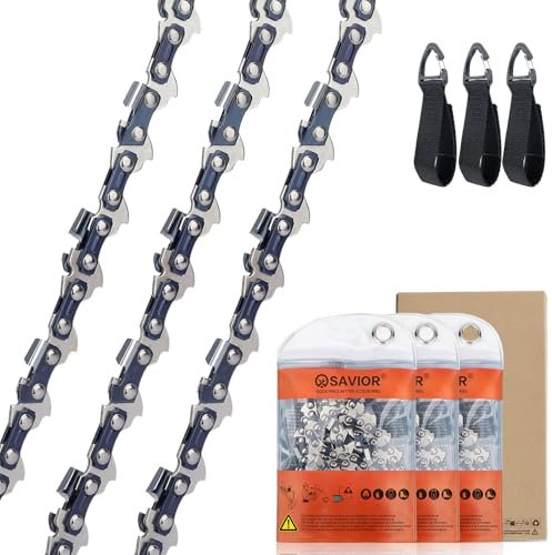 SAVIOR 3 catene per motosega da 3/8 LP per guida da 40 cm, 56 maglie, 1,3 mm, compatibili con Oregon, Dolmar, Husqvana, Ma-kita e altri