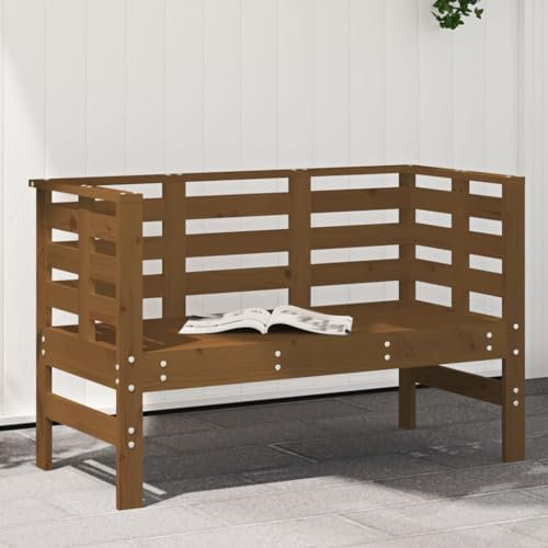 LXYZWRW Furniture Select-Gartenbank braun 111,5x53x71 cm Massivholz Kiefer
