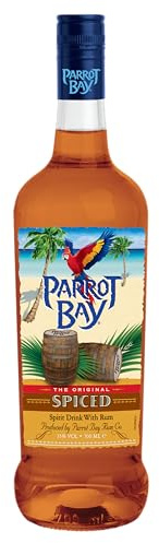 Parrot Bay Spiced Rum, 70cl, 35% ABV, Caribbean Rum, Gift Idea | Smooth Puerto Rican Dark Rum, Warm Spicy Notes, Llingering Sweet Finish, Ideal for Tropical Cocktails