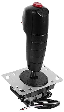 HEMOTON Flight Stick Joystick Replacement Micro Switch Vibration, Gaming Rocker Handle for Arcade Game Machines, Compatible Flight Joystick Accessory for Gamers