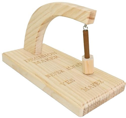 Gwezmxs Magnetischer Holz Entscheidungsfinder mit 5 Antworten, Decision Maker, 20x12x10cm