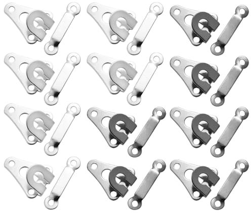 YSJCHEBS 12 Chiusure per Pantaloni, Ganci E Occhielli in Vita per Pantaloni, Fibbie con Gancio in Metallo, Ganci per Chiusura in Vita per Jeans, Decorazione Nascosta con Fibbia per Pantaloni