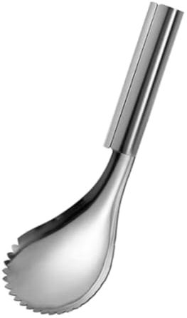 Pumpkin Corer, Edelstahl Kürbis Gezahnter Löffel zum Entfernen von Kürbiskern Obst Löffel Fruchtfleischtrenner