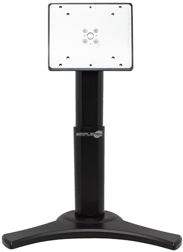 SIMPLETEK - Stand Base Piede Supporto per Monitor Display Schermo LCD Pivot Rotante Regolabile VESA 75 100 (Ricondizionato)
