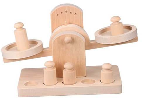 HANABASS 1 Satz Waage aus Holz interaktives kinderspielzeug zabawki stymulujące rozwój Balance kindergeschenke Waage für Balance Scale Toy Lotusbaum