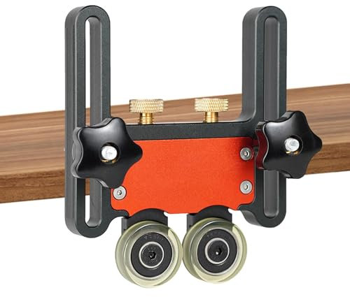Lagerwalze – Tischsägenführungen | Lagerrolle Featherboard | Doppelrad Tischsägenvorrichtung | Lager-Hilfswerkzeug | Präzisions-Featherboard für Holzbearbeitung, Streifenschnitte Arbeiten