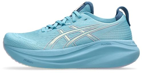 ASICS Damen Gel-Nimbus 27 Sneaker, Stillwater Cream, 37 EU