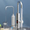 UUE Elektrischer Wasserhahn, Küchenarmatur mit Wasserfilter System, 3300W Mischbatterie Küche, LED Elektrischer Wasserhahn Edelstahl, 360° Swivel Warmwasserboiler Küchenarmatur