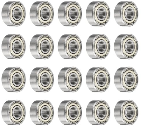 QUARKZMAN 20 Stück 623zz Kugellager 3x10x4mm Hochkohlenstoffstahl Doppelt Gedichtete Lager für Elektromotoren Haushalts Geräte Garten Maschinen Silberfarben