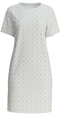 CALIDA Nightwear Xtra Kurzarm-Nachthemd Damen, Länge 95cm, atmungsaktiv und klimaregulierend, aus 100% Baumwolle