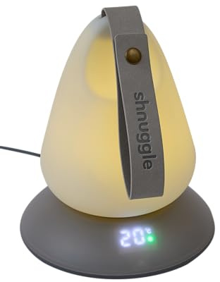 Shnuggle Moonlight Plus - Luz nocturna y termómetro digital para habitación - Luz de guardería para bebé con monitor de temperatura, brillo ajustable para recién nacidos y niños pequeños | Regalo
