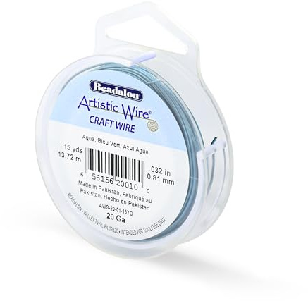 Beadalon 15-Yards Artistic 20-Gauge Wire, Aqua