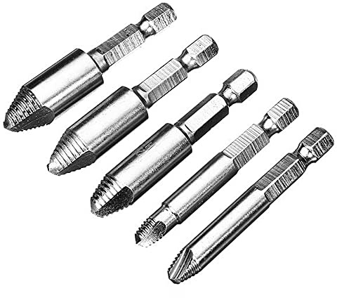 Dekton Damaged Screw and Bolt Remover Kit-Perfect for Removing Damaged Or Embedded Screws Quickly| 5 X 50mm High Speed Steel Bits| for Extracting Broken Screws| Suitable for Use with All Speed Drills