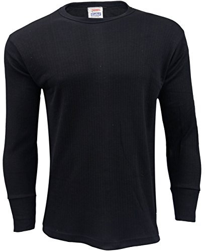 Gaffer Mens Thermal Tops T Shirt Long Sleeve Vest Full Tshirt Ski Wear Black X-Large XL