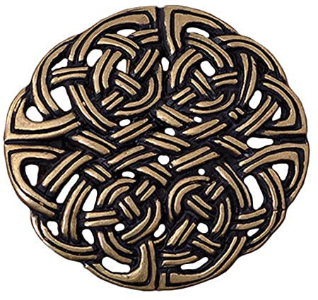Battle-Merchant Gürtelschnalle Keltischer Knoten LARP Gürtelschließe Wikinger Mittelalter Silber oder Bronze (Bronze)