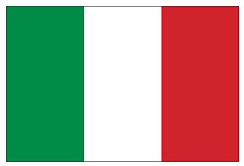 Set di 2 adesivi in vinile con bandiera italiana, 10 cm