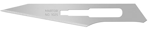 MARTOR 10 x Skalpellklinge, Ersatzklingen Grafikmesser, Bastelmesser, 9 mm, Scharf, 1-fach Nutzbar, Nr. 1025