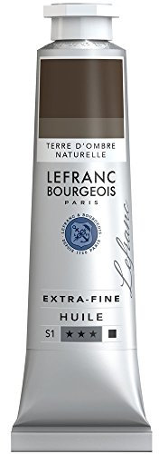 Lefranc Bourgeois 405136 extra feine Ölfarbe in Künstlerqualität aus hochwertigen Pigmenten, lebendige Farben, hohe Lichtechtheit, 40ml Tube - Umbra Natur