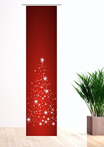 gardinen-for-life Flächenvorhang Weihnachtstraum Red Schiebevorhang, Gr.60 x 245 cm - Herrlicher Weihnachts - Vorhang - Christmas - Weihnachten