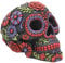 Nemesis Now Sugar Blooms Dekofigur Totenkopf, 18 cm, Kunstharz, Schwarz
