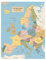 Poster Gießerei Vintage Map of Europe Kunstdruck von proframes Antik 12x18 inches Poster