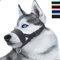 Maulkorb aus Nylon um Hunde vom Beisen, Bellen und Kauen abzuhalten, anpassbare Schlinge (XXL,Schwarz)