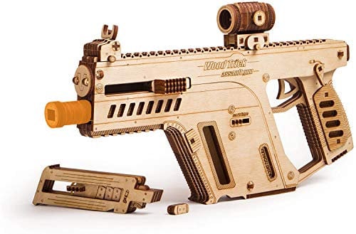 Wood Trick Sturmgewehr Holzmodellbausatz für Erwachsene und Jugendliche - Spielzeugpistole, Waffen für Kinder - Mechanisches 3D-Puzzle-Modell