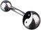 viva-adorno 1 Stück Bauchnabel Piercing Banane 316L Chirurgenstahl 20 Verschiedene Motive Z380, S5 Ying Yang