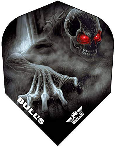 Bull´s NL Unisex-Adult Bull's NL Powerflite D Standard Nr. 6 Phantom Grip Dartflights Dart Flight Totenkopf Sporting_Goods, 1