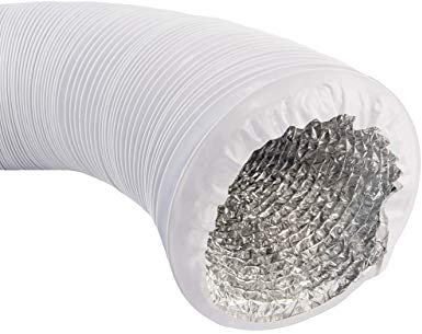Profi Abluftschlauch mit Aluminium-Innenisolierung, Durchmesser 100mm / 102mm, Länge 5m - für Trockner, Klimaanlage, Abzugshaube - stabil und wärmeisoliert (Standard)