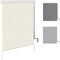WOLTU Toldo Vertical Exterior, Estor Persiana Enrollable Retráctil con Manivela Manual, Estor para Balcón Terraza Jardín, Pantalla de Privacidad Toldo, Protección Solar UV 100x240 cm Beige